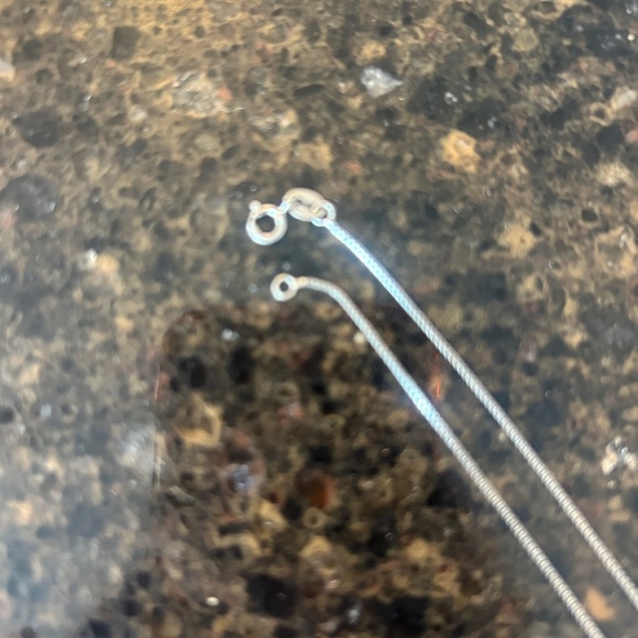 Elegant Silver chain & diamond Cross Pendant 10k wh gold - Picture 5 of 5